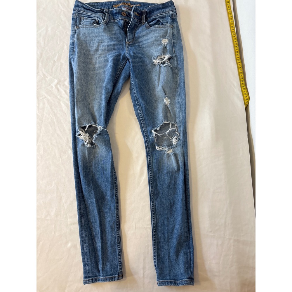 Arizona Jean Co Womens Distressed Skinny Jeans Denim Size 3 Distressed